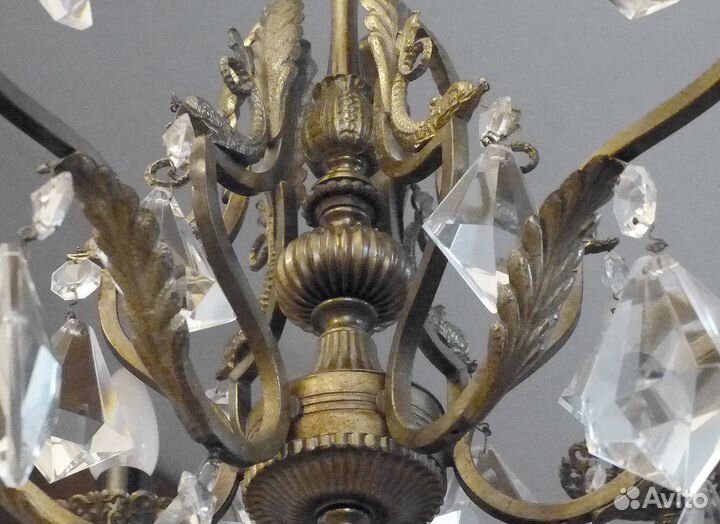 Хрустальная люстра с рыбками. Италия D.58