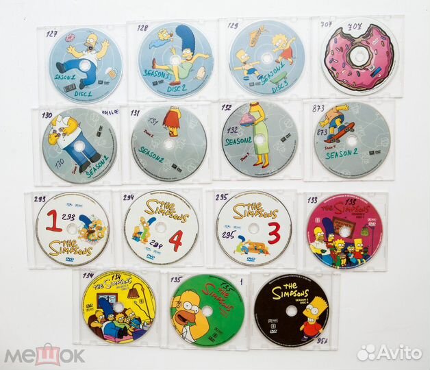 DVD, первые сезоны Симпсонов. Отдам бесплатно