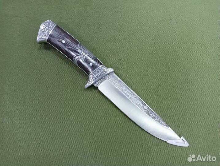 Нож Охотник с рисунком леса