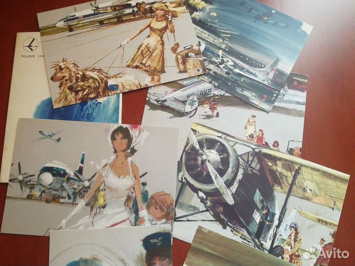 Открытки, между 72 и 85 г. г.польские, 7 шт