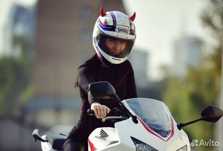 Шлем shoei X spirit с BT гарнитурой Sena