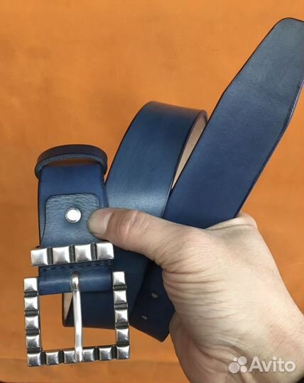 Мужской кожаный ремень ручной работы