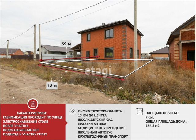 Дом 156 м² на участке 7 сот.