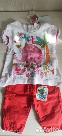 Пакет летних вещей на девочку от 0 до 6 месяцев