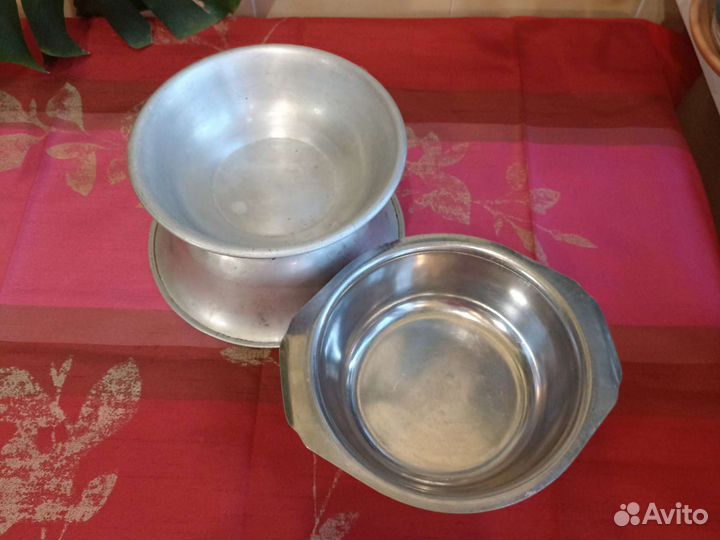 Лоток алюминиевый под выпечку, студень, миски СССР