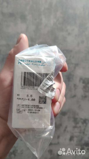 Линзы контактные -4.00 месячного ношения