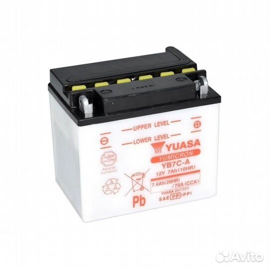 Аккумулятор мото Yuasa 7.4Ач YB7C-A