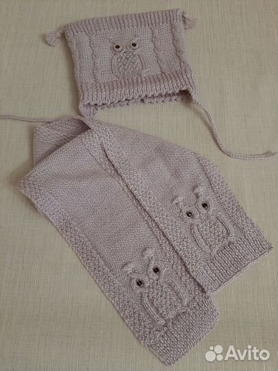 Комплект шапка и шарф детский