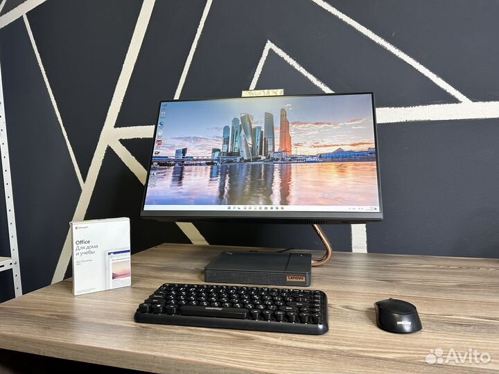 Моноблок 2023 24” Ryzen 4 Ядра DDR4 16 SSD 512 Veg