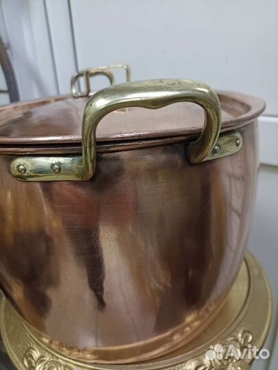 Кастрюля медная старинная.клеймо 1892 г