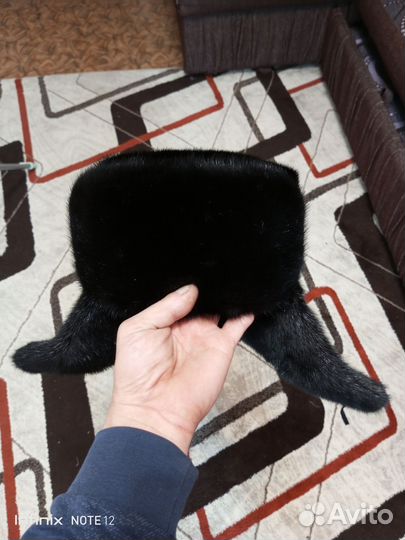 Норковая шапка мужская ушанка новая