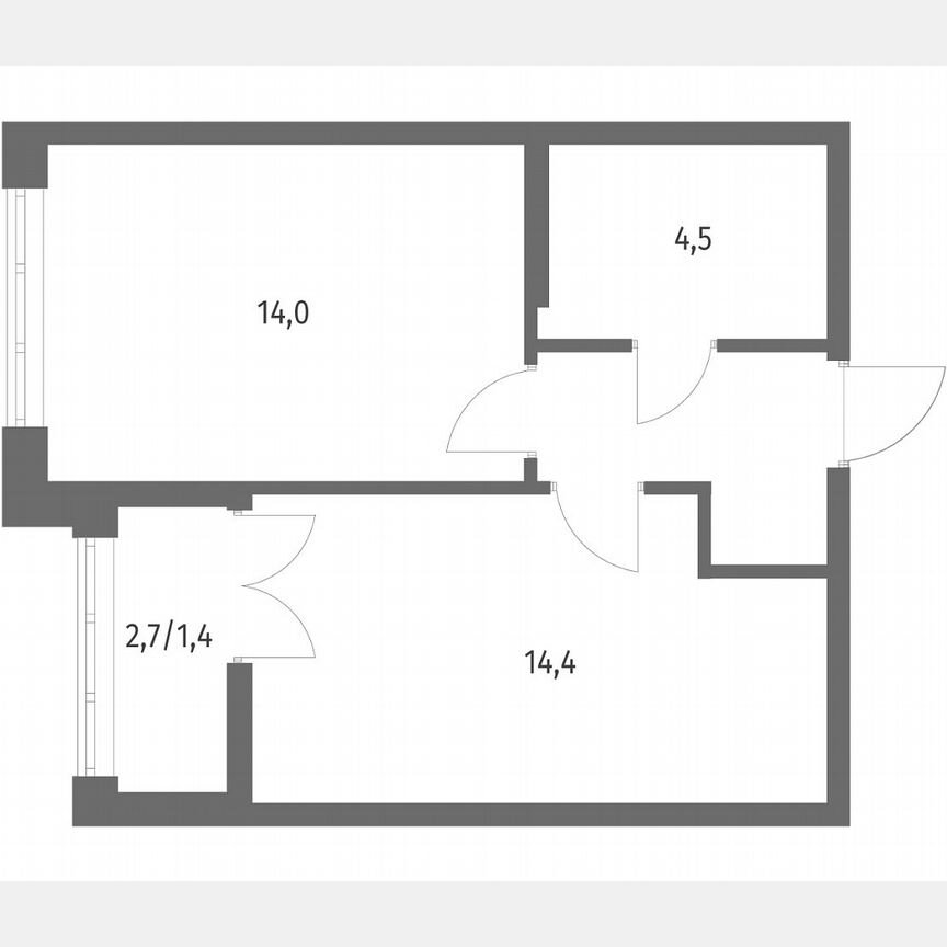 1-к. квартира, 38,3 м², 5/9 эт.
