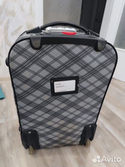 Чемодан на колесах бу маленький тряпочный
