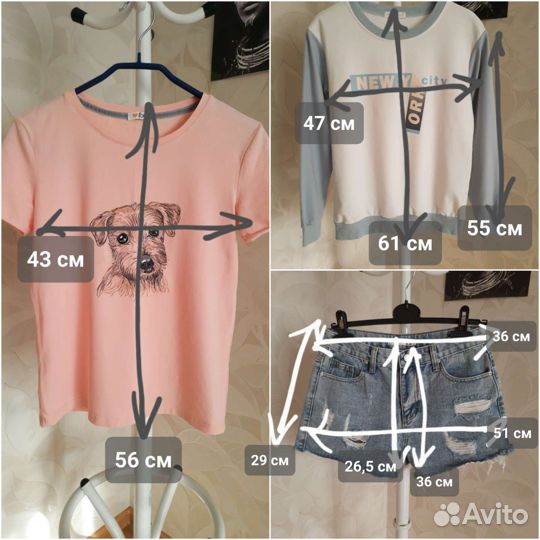 Одежда для девушки, шорты, футболка, 42-44