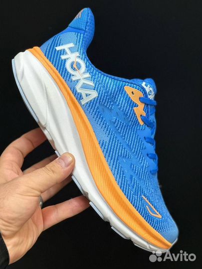 Hoka clifton 8 беговые голубые разм. 43