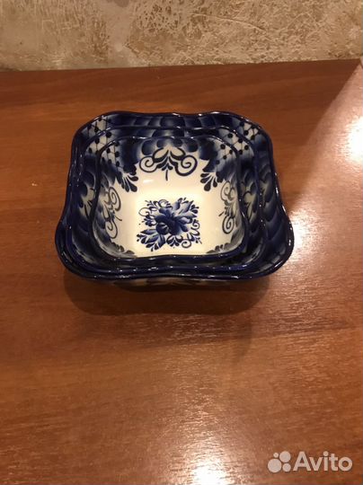 Салатники Фарфор Гжель Квадрат