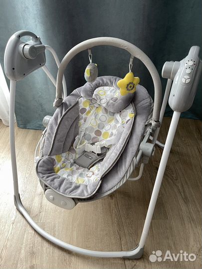 Детские электронные качели babyton 2 в 1