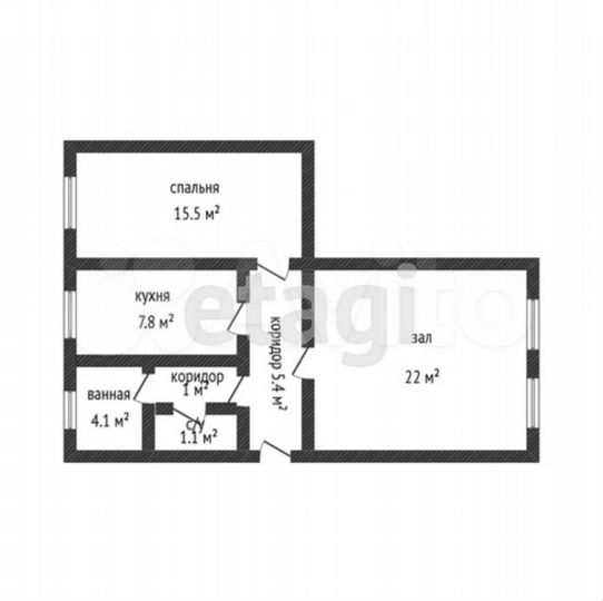 2-к. квартира, 57 м², 1/3 эт.