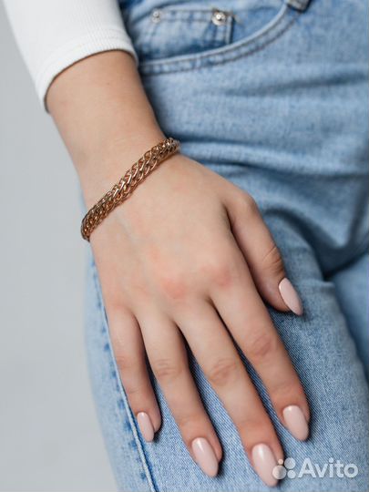 Браслет позолоченный из серебра 925 пробы, р. 20