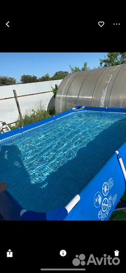 Каркасный бассейн прямоугольный бу