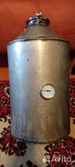 Бак 37 литров из нержавейки. Кламп 2 дюйма толстый