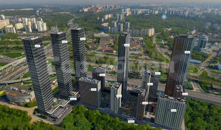 1-к. квартира, 40 м², 44/52 эт.