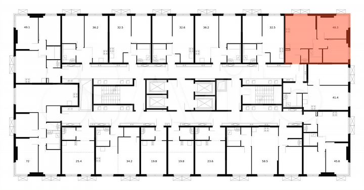 2-к. квартира, 48,3 м², 20/33 эт.