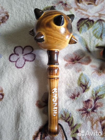 Булава деревянная с шипами