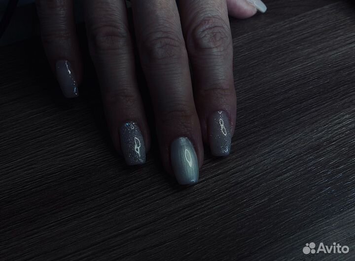 Наращивание ногтей,покрытие гель лаком,педикюр