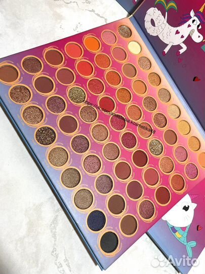 Палетки теней для макияжа век от 63 оттенков