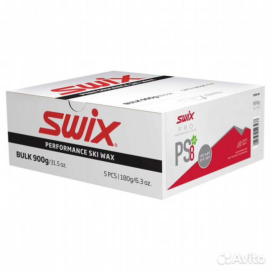 Парафин swix PS8 Red -4C/ +4C, 900g