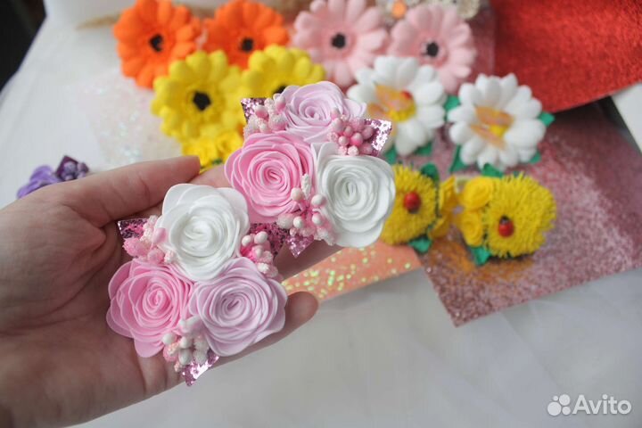 Бантики, заколочки ручной работы