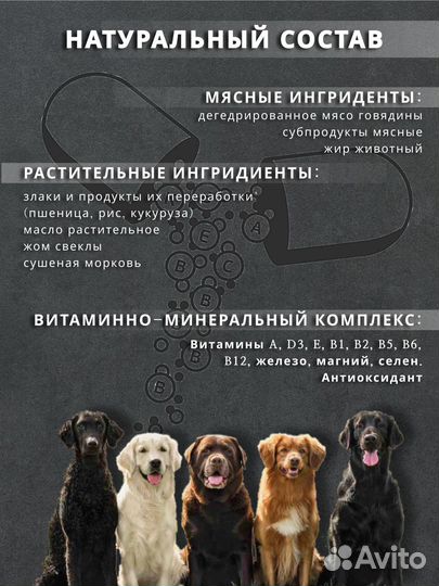 Корм для собак говядина