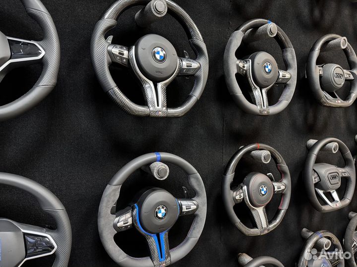 Рули BMW F серии. Строчка, подогрев, карбон Арт П148787439