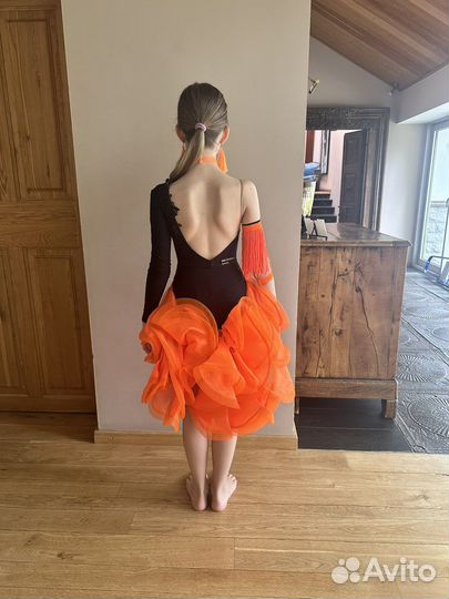 Костюм для бальных танцев девочке 150-156 ю-1