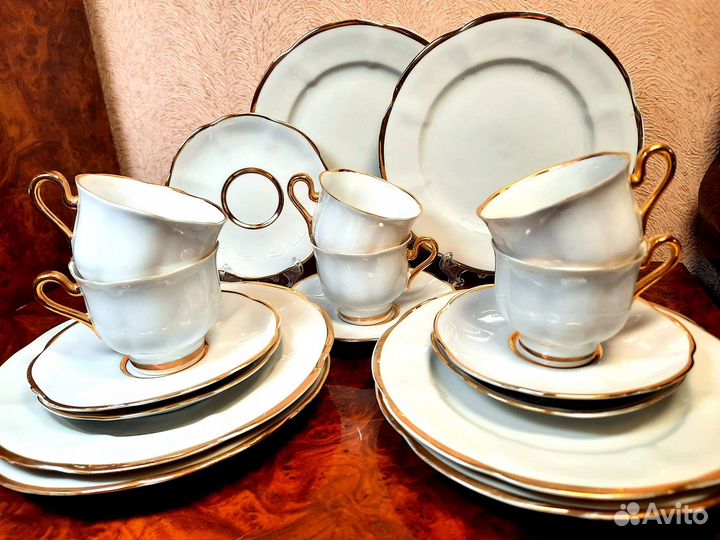 Сервиз кофейный Костяной фарфор (Барановка) СССР