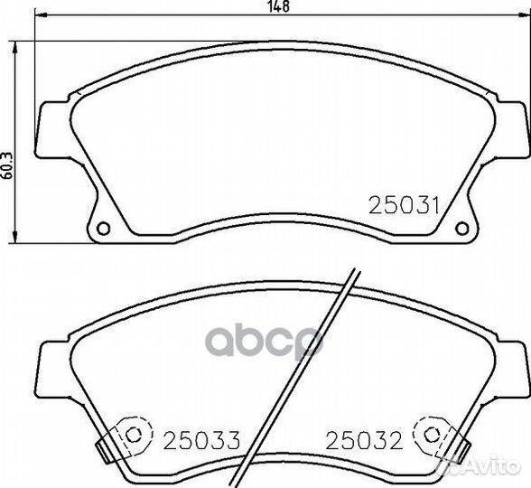 Колодки тормозные дисковые перед NP6048 NIS