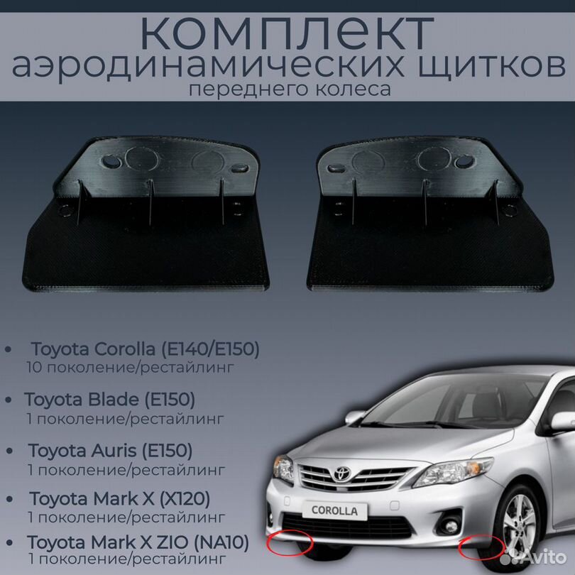 Toyota,пара аэродинамических щитков