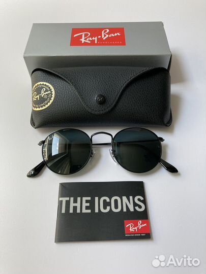 Очки Ray Ban Round metal черные