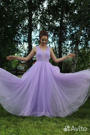 Платье длинное А-силуэт