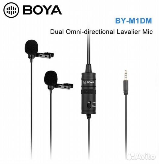 Микрофон петличный/Петличка 2 микрофона