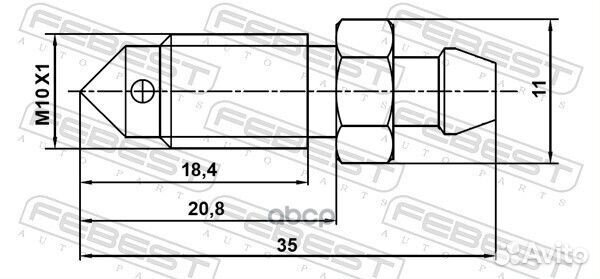 Штуцер суппорта VAG M10x1x38 8870-005 Febest