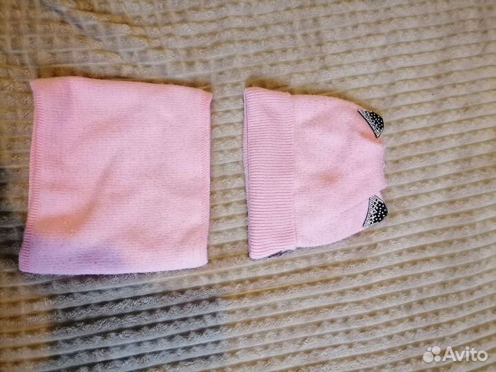 Шапка и шарф для девочки