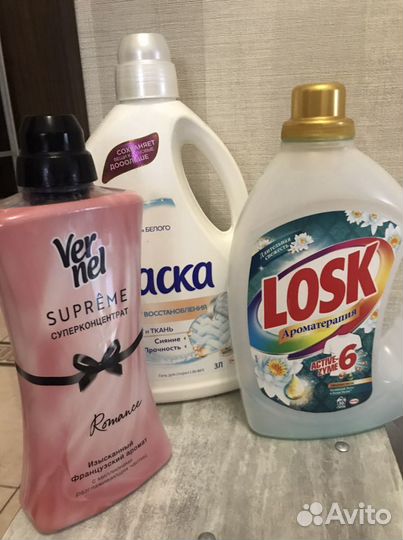 Пустые бутылки из-под порошка, 2 л