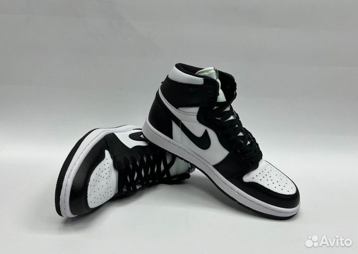 Кроссовки Nike Air Jordan 1 Black & White Люкс