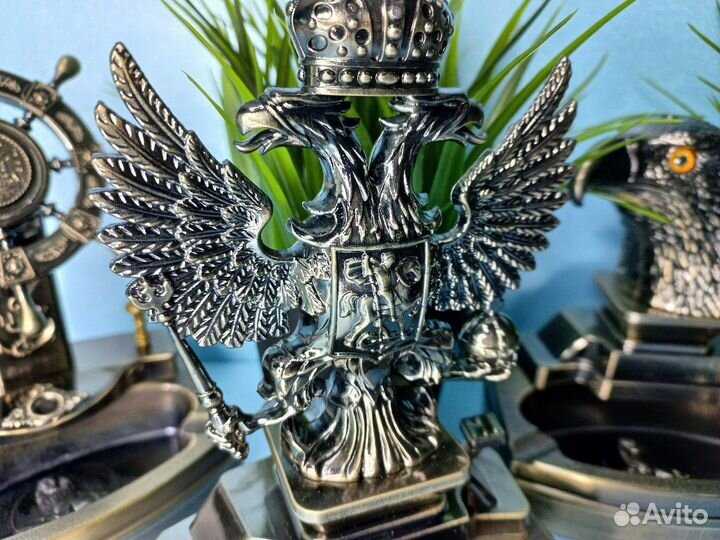 Пепельница из металла + зажигалка 4модели