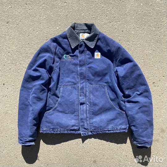 Vintage distressed carhartt denim arctic jacket