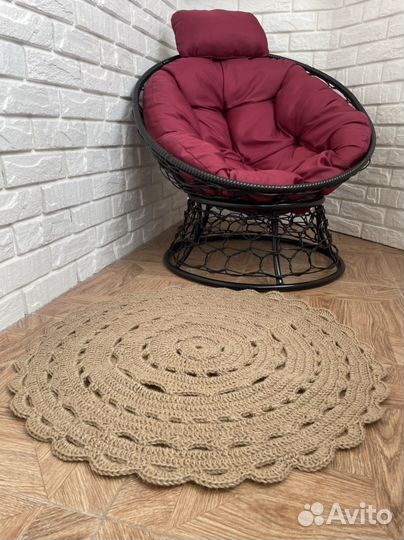 Ковер ручной работы из джута