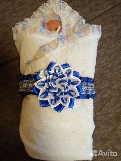 Для конверта на выписку из роддома Бант на резинке