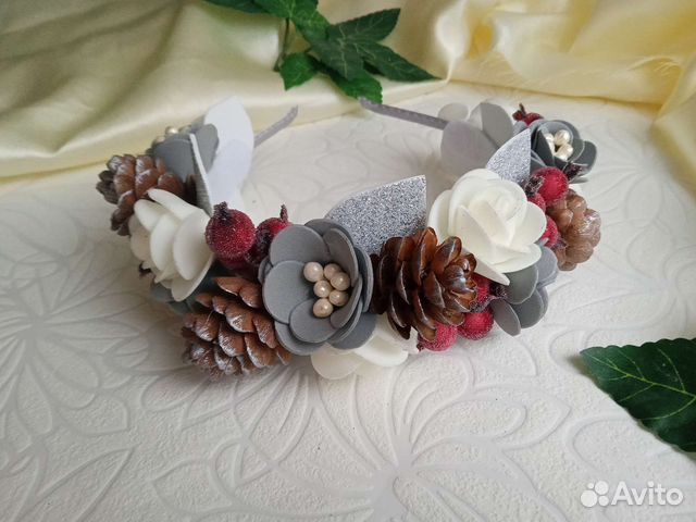 Новогодний ободок/зимний ободок